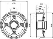 TA-0612 Brzdový buben JAPANPARTS