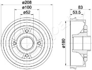 TA-0709 Brzdový buben JAPANPARTS