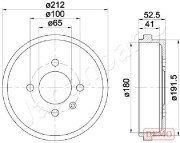 TA-0912C Brzdový buben JAPANPARTS