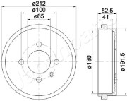 TA-0912 Brzdový buben JAPANPARTS