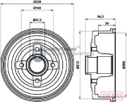 TA0412JM Brzdový buben GOLD JAPANPARTS