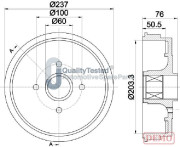 TA0700JM Brzdový buben GOLD JAPANPARTS