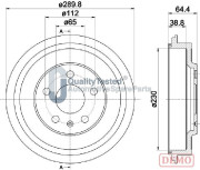 TA0911JM Brzdový buben GOLD JAPANPARTS