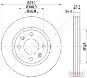 DI-0632C Brzdový kotouč JAPANPARTS