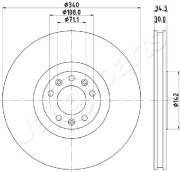 DI-0636 Brzdový kotouč JAPANPARTS