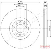 DI-0636C Brzdový kotouč JAPANPARTS