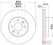 DI-0709C Brzdový kotouč JAPANPARTS