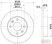 DI-0714C Brzdový kotouč JAPANPARTS