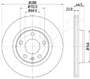 DI-0911 Brzdový kotouč JAPANPARTS