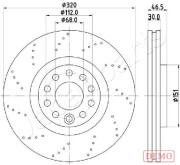 DI-0913C Brzdový kotouč JAPANPARTS