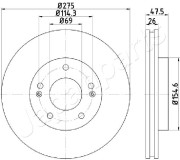 DI-H33 Brzdový kotouč JAPANPARTS