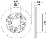 DP-0222 Brzdový kotouč JAPANPARTS