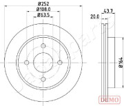 DP-0308C Brzdový kotouč JAPANPARTS