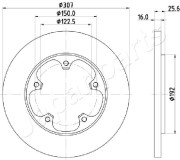 DP-0313 Brzdový kotouč JAPANPARTS