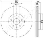 DP-0323 Brzdový kotouč JAPANPARTS