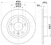 DP-0400 Brzdový kotouč JAPANPARTS