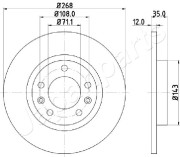 DP-0408 Brzdový kotouč JAPANPARTS