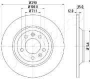 DP-0605 Brzdový kotouč JAPANPARTS