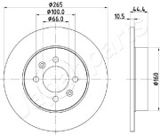 DP-0708 Brzdový kotouč JAPANPARTS