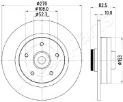 DP-0710 Brzdový kotouč JAPANPARTS