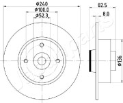 DP-0712 Brzdový kotouč JAPANPARTS