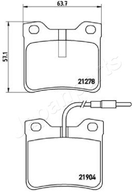 PP-0527AF Sada brzdových destiček, kotoučová brzda JAPANPARTS