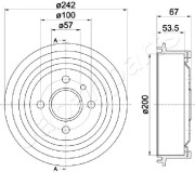 TA-0402 Brzdový buben JAPANPARTS