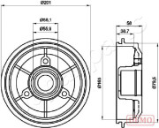 TA-0607C Brzdový buben JAPANPARTS