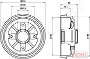 TA-0608C Brzdový buben JAPANPARTS