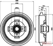 TA-0913C Brzdový buben JAPANPARTS