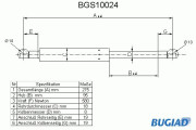 BGS10024 Pneumatická pružina, zavazadlový / nákladový prostor BUGIAD