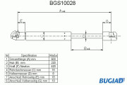 BGS10028 Pneumatická pružina, zavazadlový / nákladový prostor BUGIAD