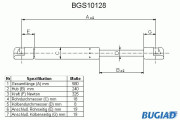BGS10128 BUGIAD pneumatická prużina, batożinový/nákladný priestor BGS10128 BUGIAD
