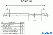 BGS10151 Pneumatická pružina, zavazadlový / nákladový prostor BUGIAD