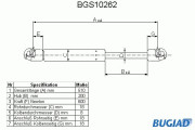 BGS10262 Pneumatická pružina, zavazadlový / nákladový prostor BUGIAD