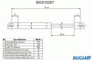 BGS10267 Pneumatická pružina, zavazadlový / nákladový prostor BUGIAD