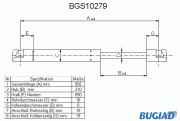 BGS10279 Pneumatická pružina, zavazadlový / nákladový prostor BUGIAD