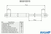 BGS10315 Pneumatická pružina, zavazadlový / nákladový prostor BUGIAD