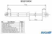 BGS10434 BUGIAD pneumatická prużina, batożinový/nákladný priestor BGS10434 BUGIAD