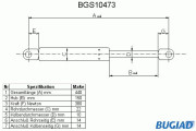BGS10473 Pneumaticka pruzina, kapota motoru BUGIAD