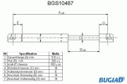 BGS10487 Pneumatická pružina, zavazadlový / nákladový prostor BUGIAD