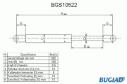 BGS10522 Pneumaticka pruzina, kapota motoru BUGIAD