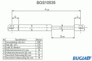 BGS10535 Pneumatická pružina, zavazadlový / nákladový prostor BUGIAD
