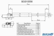 BGS10556 Pneumaticka pruzina, kapota motoru BUGIAD