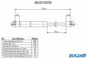 BGS10559 Pneumatická pružina, zavazadlový / nákladový prostor BUGIAD