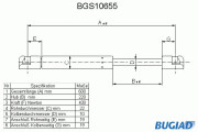 BGS10655 BUGIAD pneumatická prużina, batożinový/nákladný priestor BGS10655 BUGIAD