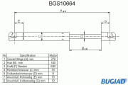 BGS10664 BUGIAD pneumatická prużina, batożinový/nákladný priestor BGS10664 BUGIAD