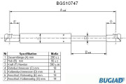 BGS10747 BUGIAD pneumatická prużina, batożinový/nákladný priestor BGS10747 BUGIAD
