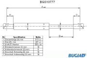 BGS10777 Pneumatická pružina, zavazadlový / nákladový prostor BUGIAD