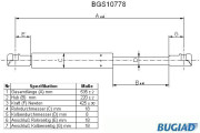BGS10778 BUGIAD pneumatická prużina, batożinový/nákladný priestor BGS10778 BUGIAD